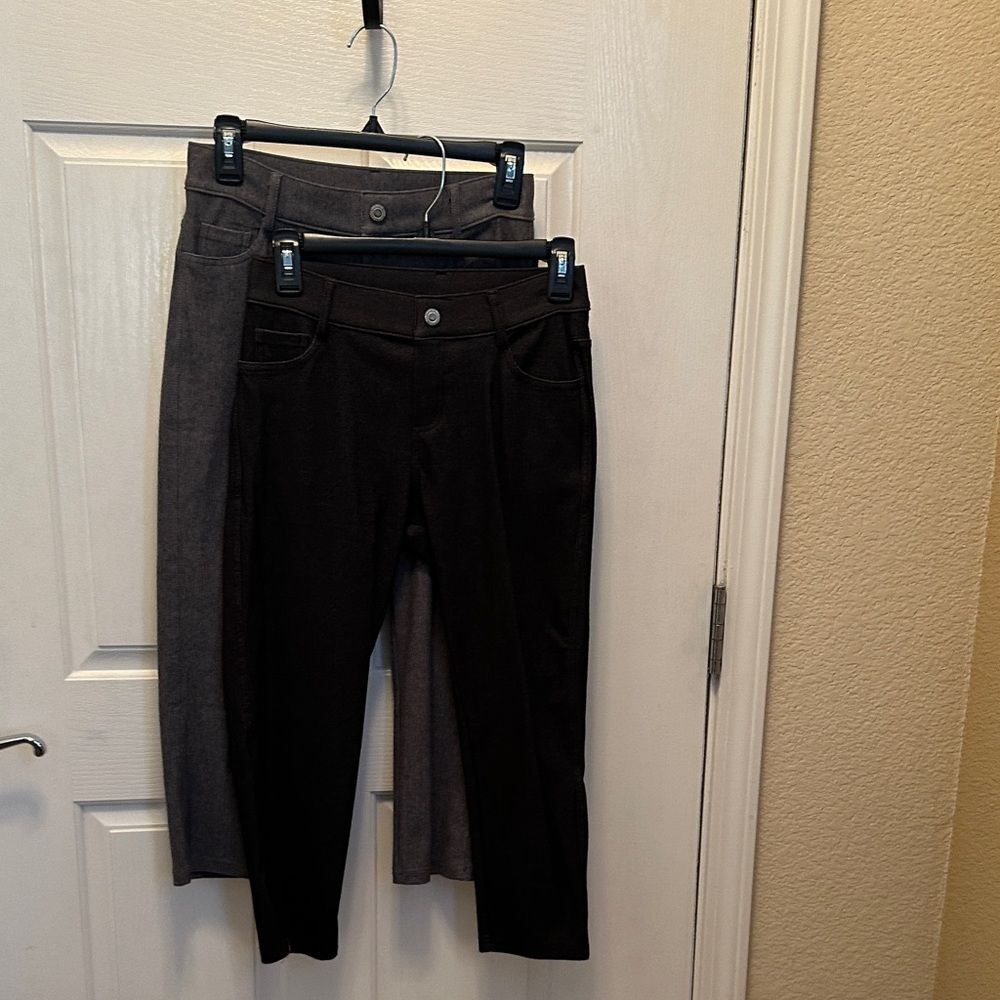 Yelete Black and Gray Ankle Pants